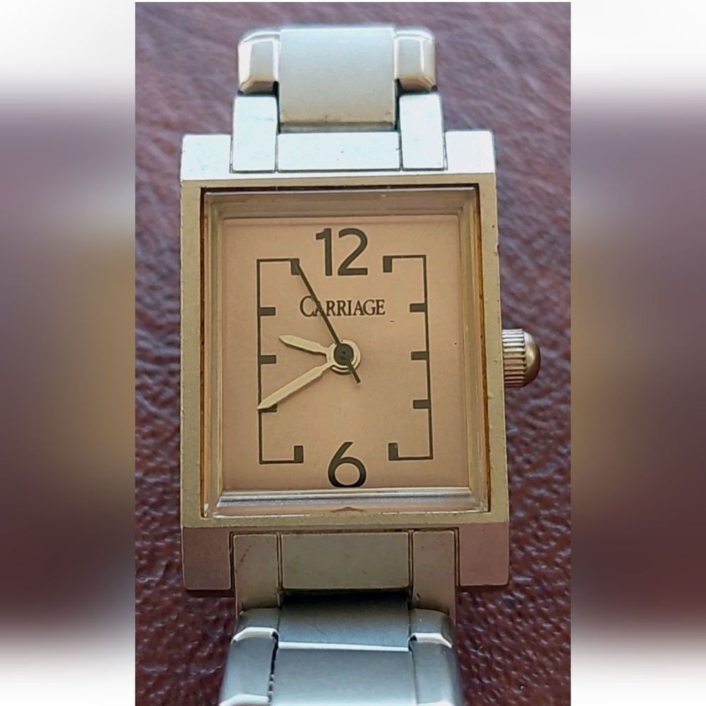 Carriage by Timex Ladies Watch Quartz Silver Tone Bangle Bracelet Band Works